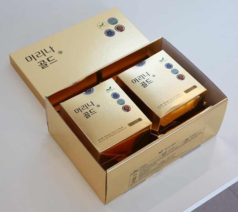 머리나골드 제품 박스디자인